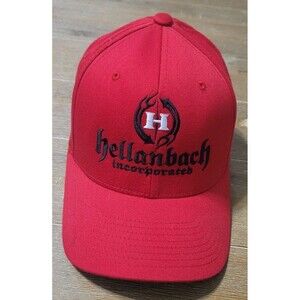 Hellanbach Incorporated Red Hat H1 Logo Flex Fit S/M Front& Back Black Logos Cap